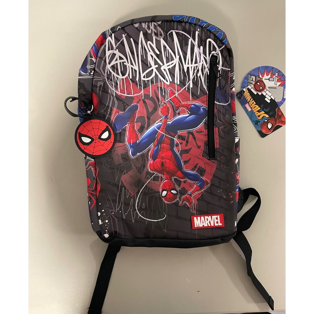 Marvel Spider-Man Graffiti Backpack and Luggage Tag 2 Piece Set